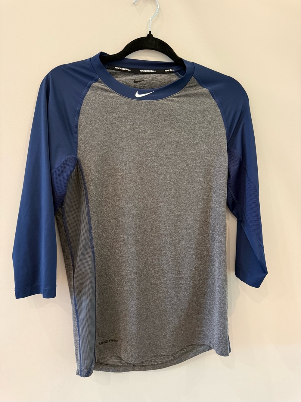 Nike Grey & Navy Baseball Performance Tee